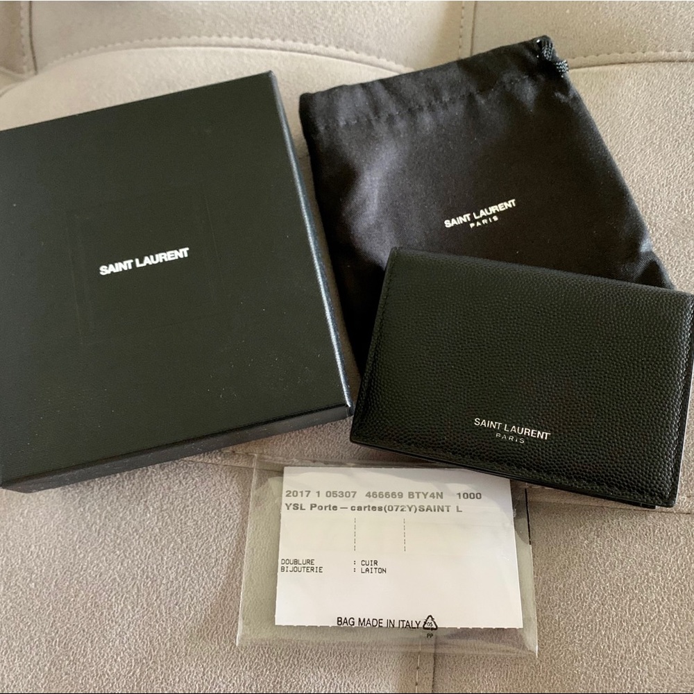Saint Laurent Black Card holder / Wallet with box